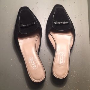 Talbots women's suede black mules